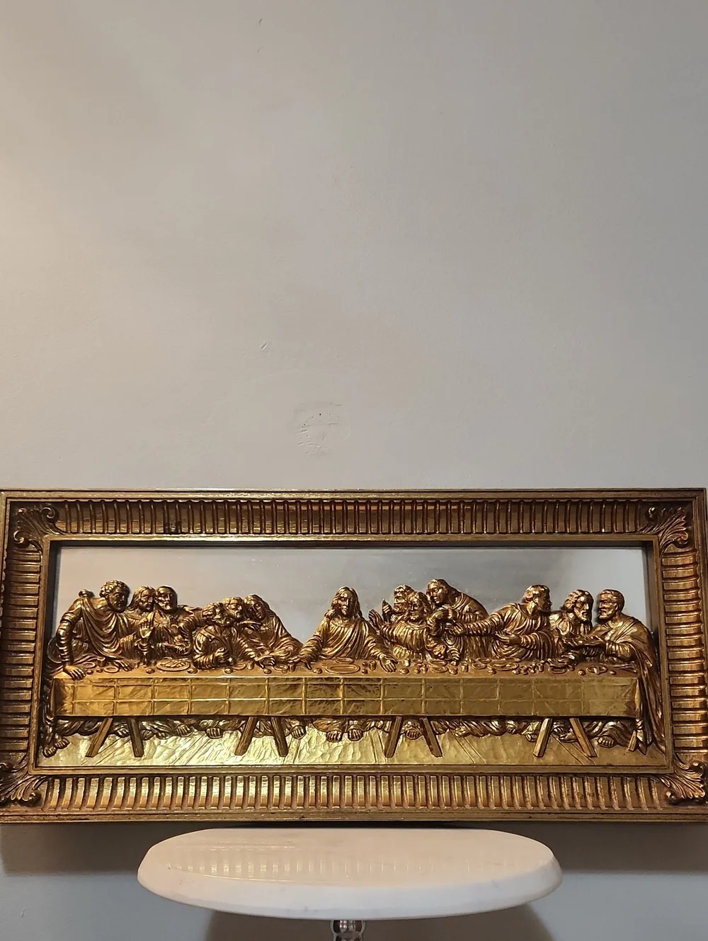 Homeco Vintage Gold Last Supper Wall Plaque Jesus & His Disciples Apostles